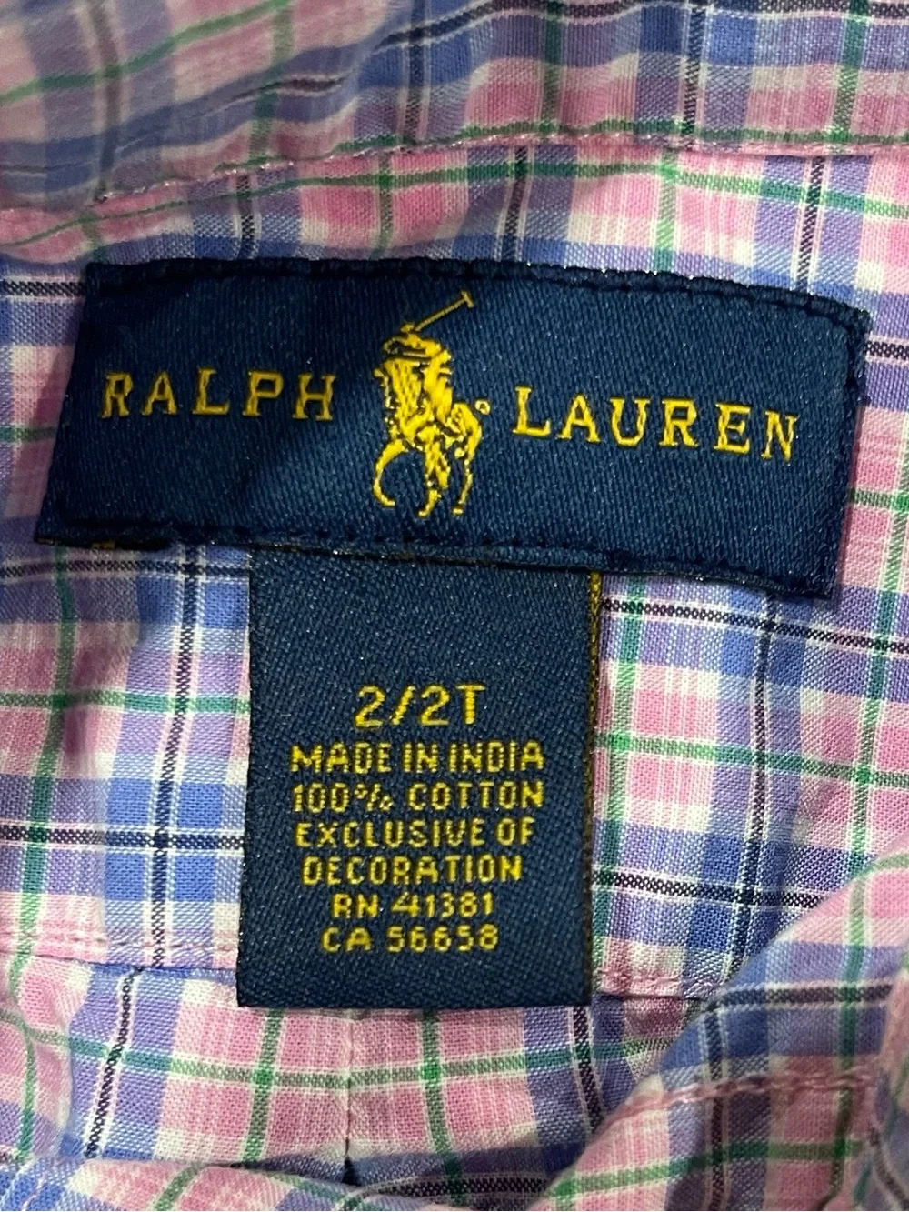 Ralph Lauren Pink & Blue Plaid Button-Down Shirt